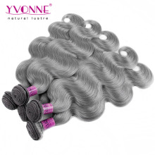 Nouvelle Arrivée Corps Vague Brésilienne Gris Cheveux Weave